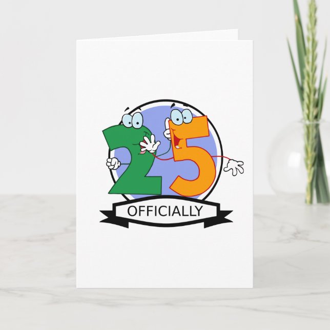 Tarjeta Pancarta oficial de cumpleaños 25 (Anverso)