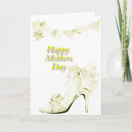 Tarjeta Pancarta y zapato en amarillo