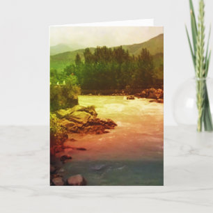 Tarjeta Panch Tatva: Fuego de agua eólica en el cielo de l