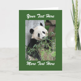 Tarjeta Panda Agrega tu propio texto en blanco dentro de