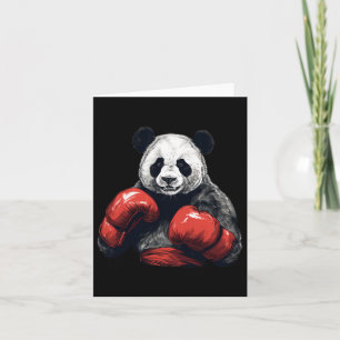 Tarjeta Panda Bear con guantes de boxeo - Boxeo divertido