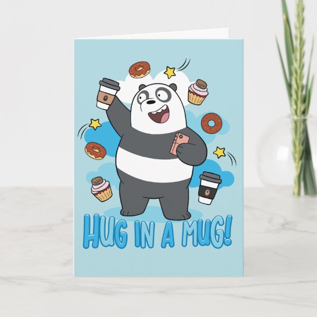 Tarjeta Panda Bear - Hug in a Mug! (Anverso)