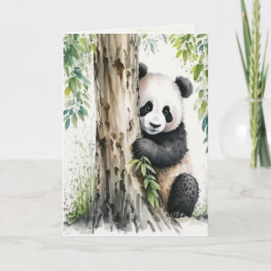 Tarjeta Panda Bear Pensando en ti