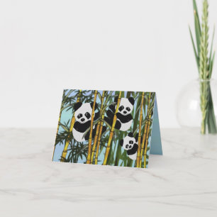 Tarjeta Panda Bear Pensando en ti"