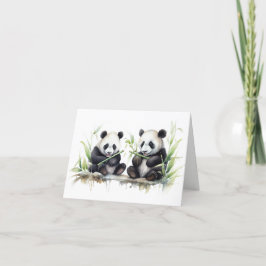 Tarjeta Panda Bears Gracias