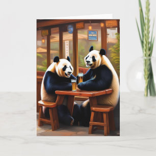 TARJETA PANDA BEBES BUENOS TIEMPOS