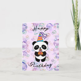 Tarjeta Panda birthday