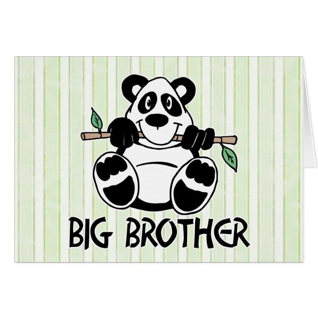 Tarjeta Panda Boy Big Brother Blank (Anverso (Horizontal))