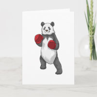 Panda como boxeador con guantes de boxeo