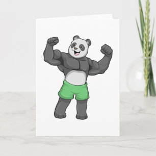 Tarjeta Panda como culturista en el culturismo