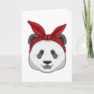 Tarjeta Panda con Bandana
