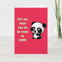 Panda con Inspiradora cita de amor