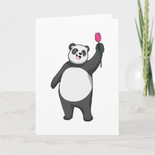 Tarjeta Panda con Tulip