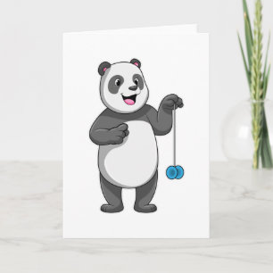 Tarjeta Panda con Yo-yo