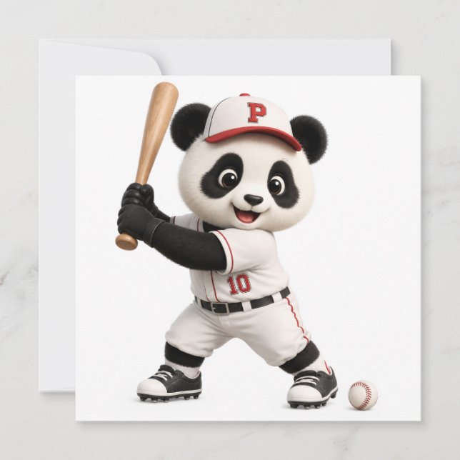 Tarjeta Panda de béisbol  (Anverso)
