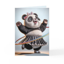Panda de Cumpleaños Con Hula Hoop