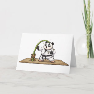 Tarjeta Panda de Karate Divertido Fracaso de Artes Marcial