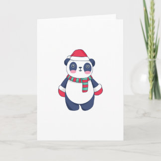 Tarjeta Panda de Navidad
