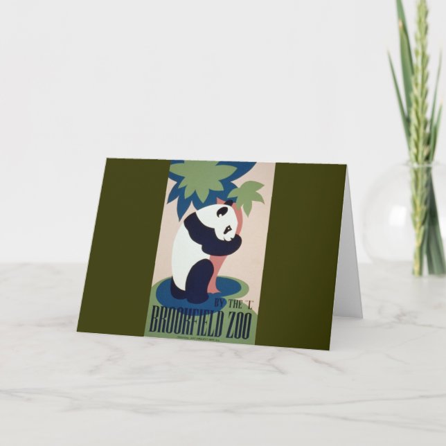 Tarjeta Panda del parque zoológico de Brookfield (Anverso)