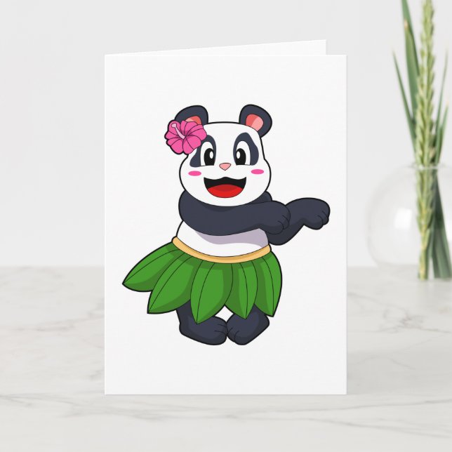 Tarjeta Panda en danza de ballet (Anverso)