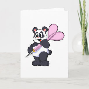 Tarjeta Panda en Darts con Dart