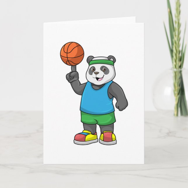 Tarjeta Panda en Deportes con Baloncesto (Anverso)
