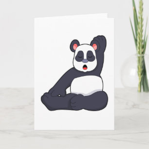 Tarjeta Panda en ejercicios de estiramiento de yoga