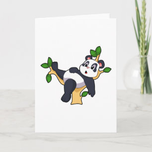 Tarjeta Panda en el árbol