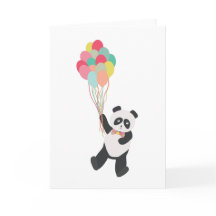 Panda Fiesta - Panda de cumpleaños con globos