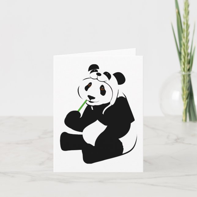 Tarjeta Panda Gorra Notecards (Anverso)
