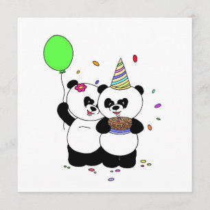 Tarjeta Panda Happy Birthday