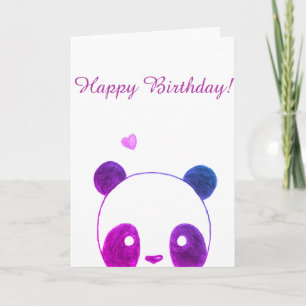 Tarjeta Panda Happy Birthday Card