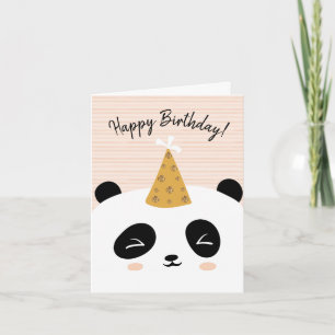 Tarjeta Panda Happy Birthday Card