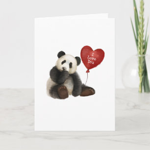 Tarjeta Panda I Love You Card