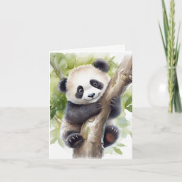 Tarjeta Panda In Tree Gracias
