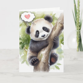 Tarjeta Panda In Tree Thinking de You