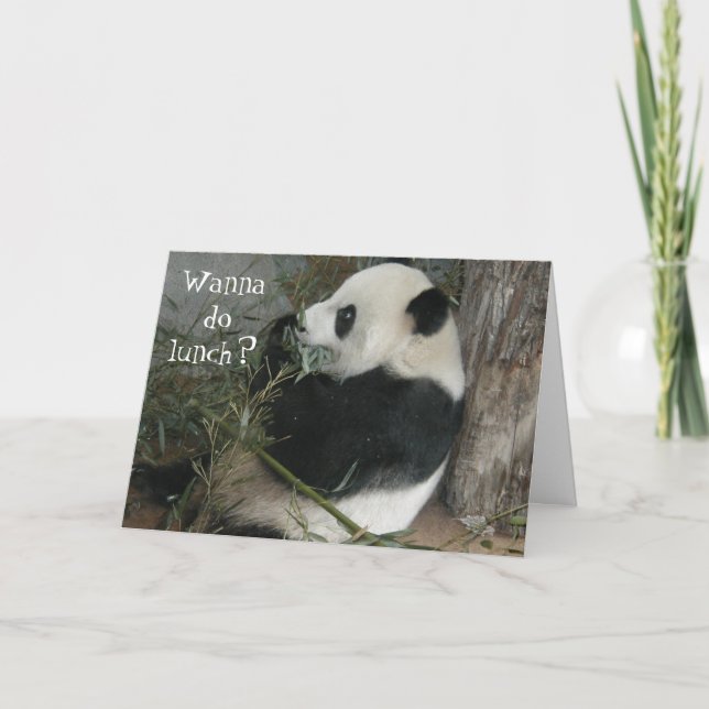Tarjeta Panda, ¿quieres almorzar? (Anverso)