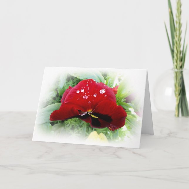 Tarjeta Panda rojo brillante (Anverso)
