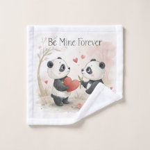 Tarjeta Panda romántica - Sé mía para siempre