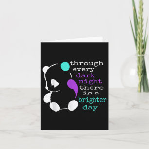 Tarjeta Panda Semicolon Regalo Concienciación sobre la pre