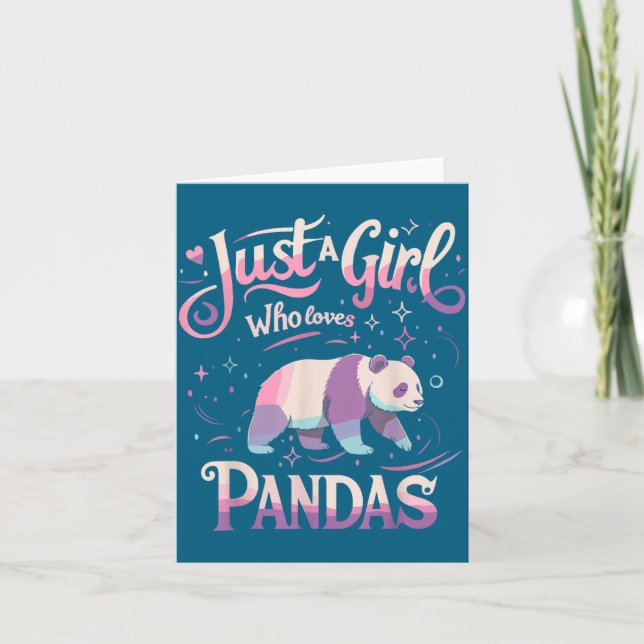 Tarjeta Panda Shirt Women Men Cute Funny  (Anverso)
