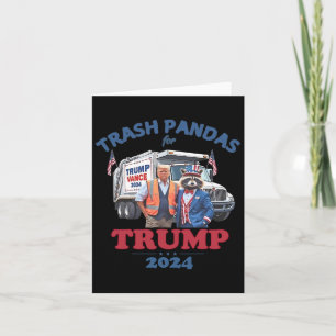 Tarjeta Pandas basura de Trump para Trump 2024 