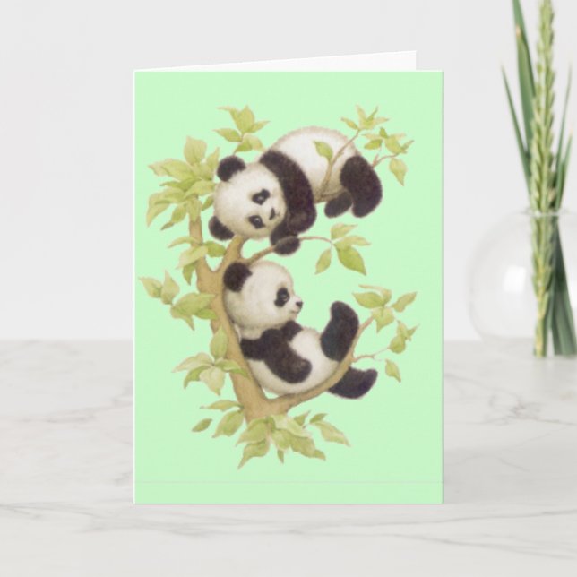 Tarjeta Pandas lindas (Anverso)