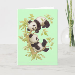 Tarjeta Pandas lindas