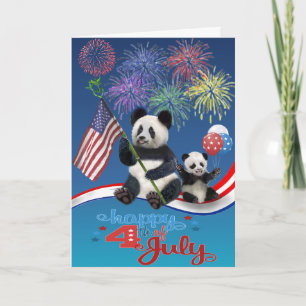 Tarjeta Pandas patrióticas