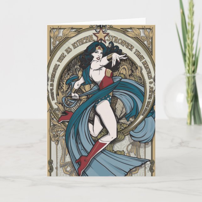 Tarjeta Panel de Art Nouveau para mujer maravilla (Anverso)