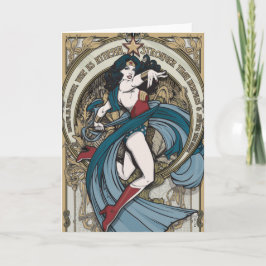 Tarjeta Panel de Art Nouveau para mujer maravilla