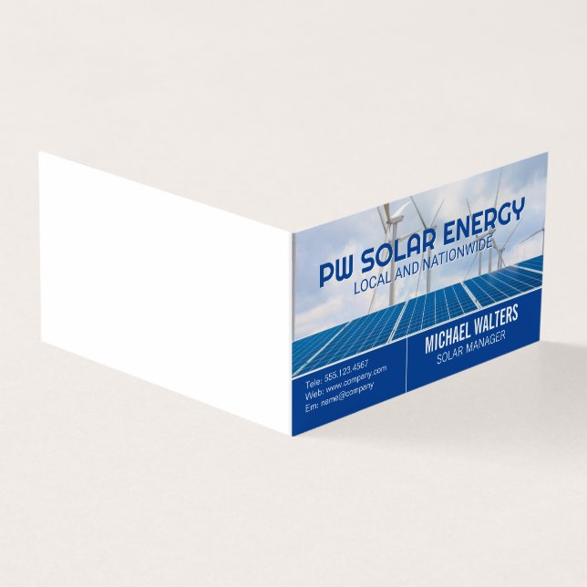 Tarjeta Paneles solares | Molinos de viento | Energía limp (Exterior)