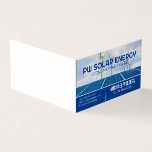 Tarjeta Paneles solares   Molinos de viento   Energía limp