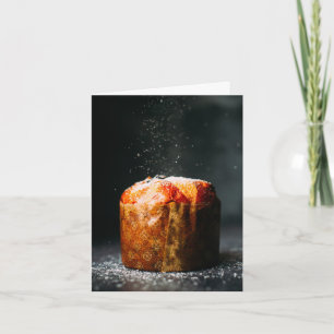 Tarjeta Panettone, dulce típico italiano para Navidades